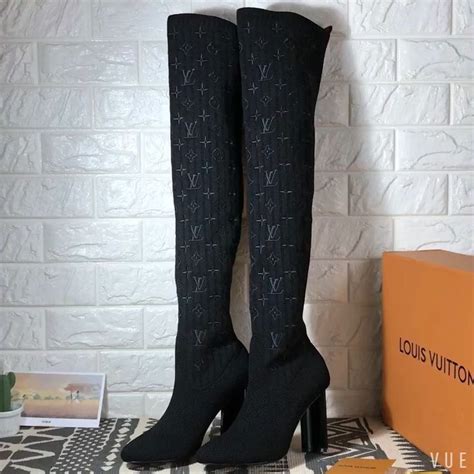 black louis vuitton sock boots|louis vuitton black boots women.